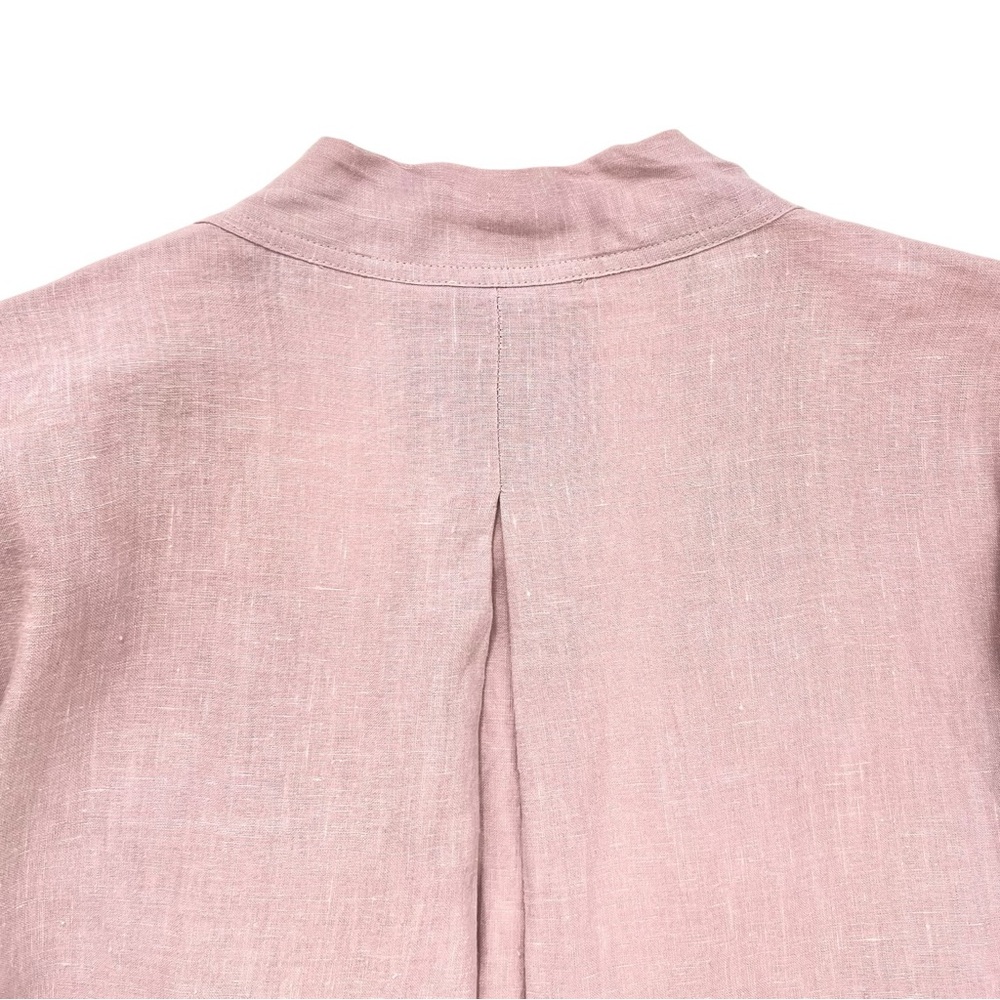 Deiji Studios The 01 Loungewear Kimono Top - Lilac Purple Belted Linen Top - Picture 6 of 10